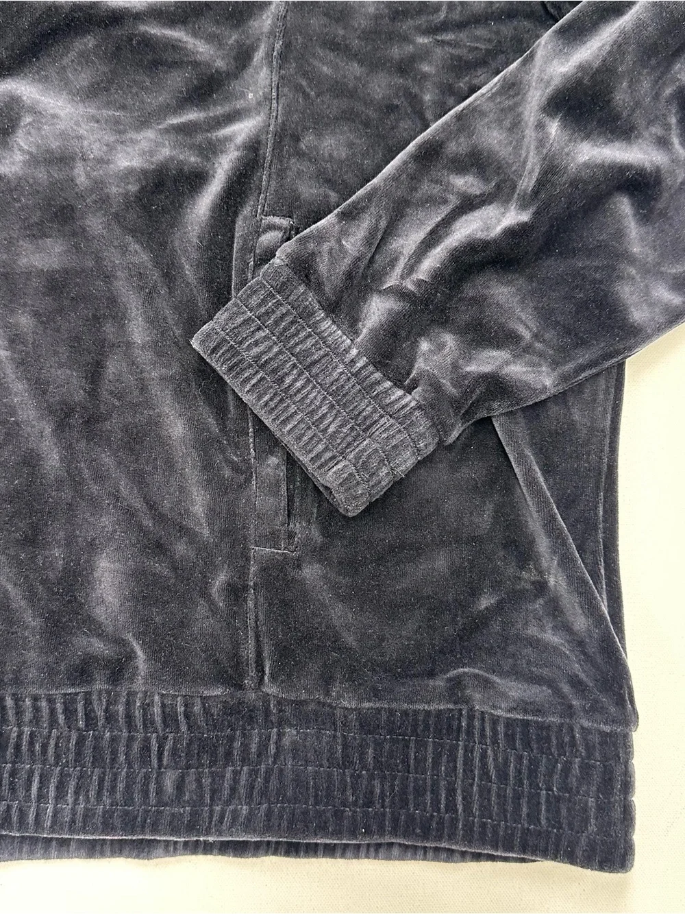 Fila Men’s Black Velour Zip-Up Jacket with Logo